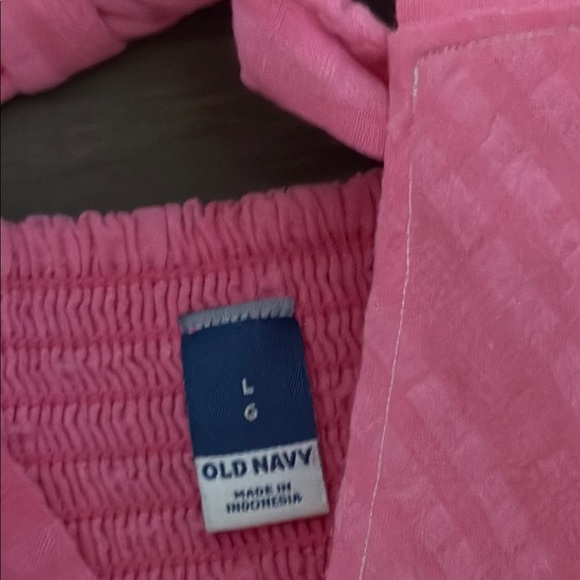 Old Navy Bright Pink Tiered women’s Dress with pockets, size large - Picture 2 of 8